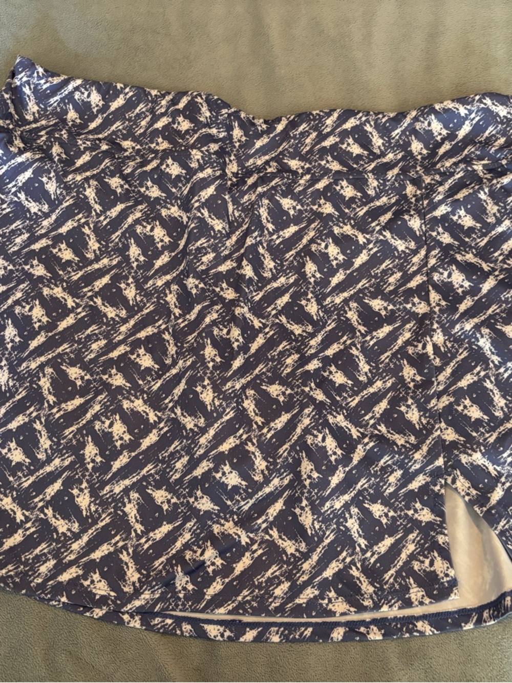 bcg Blue and White Abstract Print Active Skirt